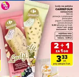 Carrefour Lody na patyku CARREFOUR SENSATION oferta