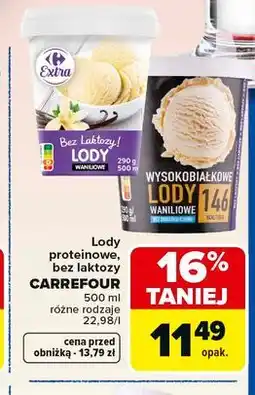 Carrefour Lody proteinowe, bez laktozy CARREFOUR oferta