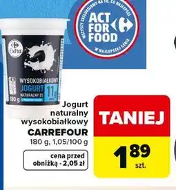 Carrefour Jogurt naturalny wysokobiałkowy oferta