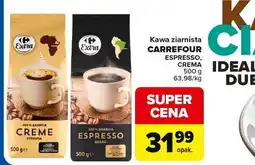 Carrefour Kawa ziarnista CARREFOUR ESPRESSO, CREMA oferta