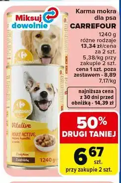 Carrefour Karma mokra dla psa Carrefour oferta