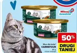 Carrefour Mus dla kota Carrefour 85 g różne rodzaje oferta