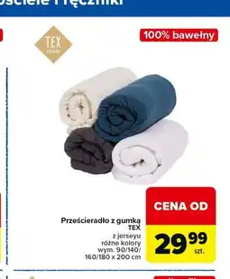 Carrefour Prześcieradło z gumką z jerseyu TEX oferta