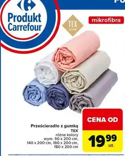 Carrefour Prześcieradło z gumką TEX oferta