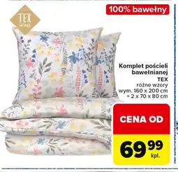Carrefour Komplet pościeli bawełnianej TEX oferta