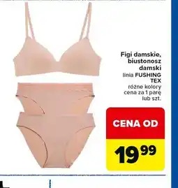 Carrefour Figi damskie, biustonosz damski linia FUSHING TEX oferta