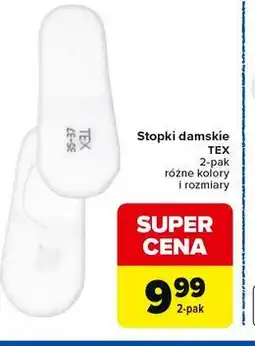 Carrefour Stopki damskie TEX 2-pak różne kolory i rozmiary oferta