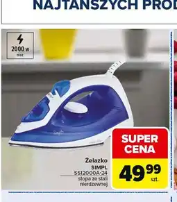 Carrefour Żelazko SIMPL SSI2000A-24 stopa ze stali nierdzewnej oferta