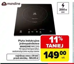 Carrefour Płyta indukcyjna jednopalnikowa MANDINE MIC210 oferta