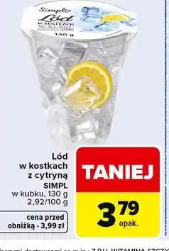 Carrefour Lód w kostkach z cytryną oferta