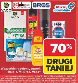 Carrefour Wszystkie repelenty marek: Raid, Off!, Bros, Vaco oferta