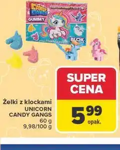 Carrefour Żelki z klockami UNICORN CANDY GANGS oferta
