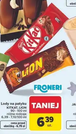 Carrefour Lody na patyku KITKAT, LION oferta