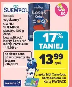Carrefour Łosoś wędzony COHO SUEMPOL plastry oferta