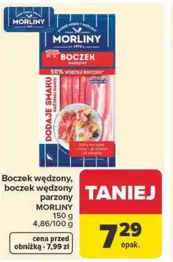 Carrefour Boczek wędzony, boczek wędzony parzony Morliny oferta