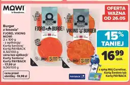 Carrefour Burger z łososia FJORD, VIKING MOWI oferta