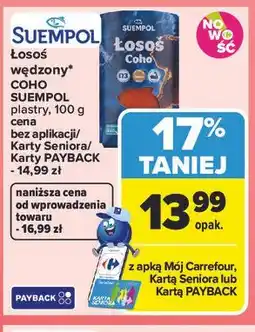 Carrefour Łosoś wędzony COHO SUEMPOL plastry oferta