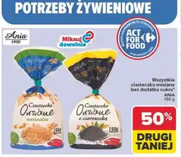 Carrefour Wszystkie ciasteczka owsiane bez dodatku cukru ANIA oferta