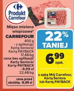 Carrefour Mięso mielone wieprzowe CARREFOUR oferta