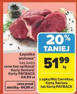 Carrefour Łopatka wołowa oferta