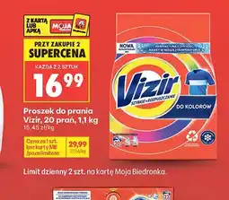 Biedronka Proszek do prania Vizir do bieli 20 prań oferta