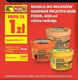 Biedronka Maska do włosów Garnier Fructis Hair Food Cocoa Butter oferta