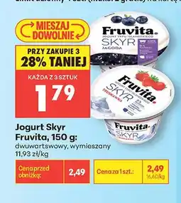 Biedronka Jogurt Skyr Fruvita jagoda oferta