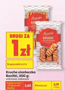 Biedronka Kruche ciasteczka Bonitki wiśniowe oferta