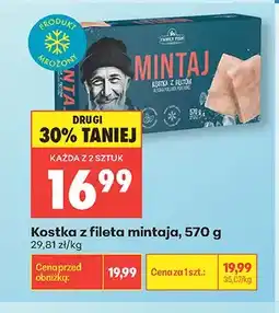 Biedronka Kostka z fileta mintaja Family Fish oferta