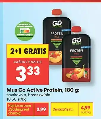 Biedronka Mus Go Active Protein truskawka oferta