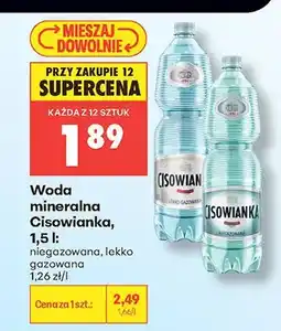 Biedronka Woda mineralna Cisowianka niegazowana oferta