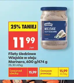 Biedronka Filety śledziowe Wiejskie w oleju Marinero oferta