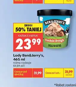 Biedronka Lody Ben&Jerry's Cookie Dough oferta