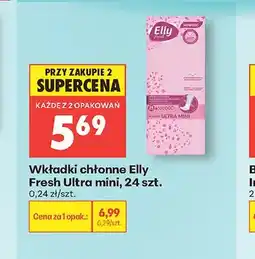 Biedronka Wkładki chłonne Elly Fresh Ultra mini oferta