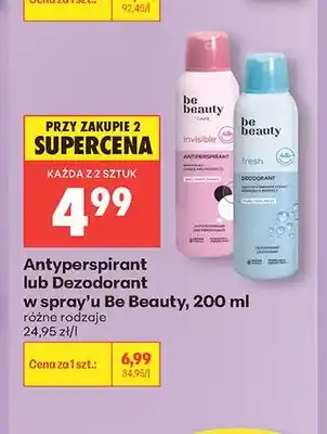 Biedronka Antyperspirant w spray'u Be Beauty oferta