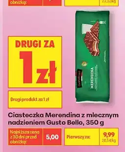 Biedronka Ciasteczka Merendina z mlecznym nadzieniem Gusto Bello oferta