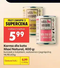 Biedronka Karma dla kota Maxi Natural wołowina z jagnięciną oferta