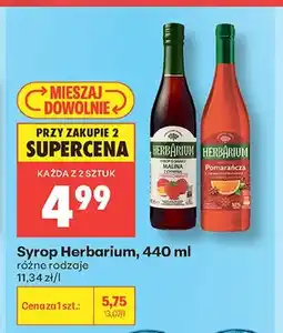 Biedronka Syrop Herbarium malina z cytryną oferta