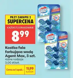 Biedronka Kostka fala farbująca wodę Agent Max 3szt oferta