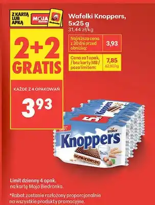 Biedronka Wafelki Knoppers 5-pak oferta