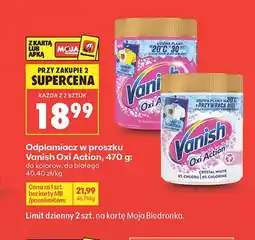 Biedronka Odplamiacz w proszku Vanish Oxi Action do białego oferta