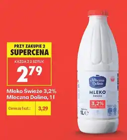 Biedronka Mleko Świeże 3,2% Mleczna Dolina oferta