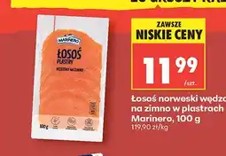 Biedronka Łosoś norweski wędzony na zimno w plastrach Marinero oferta