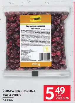 Selgros Topseller Żurawina suszona cała oferta