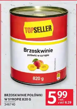 Selgros Topseller Brzoskwinie połówki w syropie oferta
