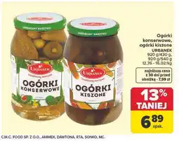 Carrefour Ogórki konserwowe, ogórki kiszone URBANEK oferta