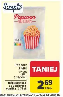 Carrefour Popcorn SIMPL solony oferta