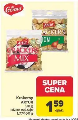 Carrefour Krakersy ARTUR 90 g różne rodzaje oferta