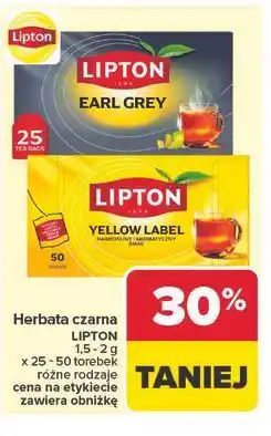 Carrefour Herbata czarna LIPTON różne rodzaje oferta