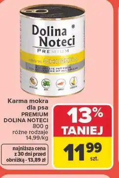 Carrefour Karma mokra dla psa PREMIUM DOLINA NOTECI oferta